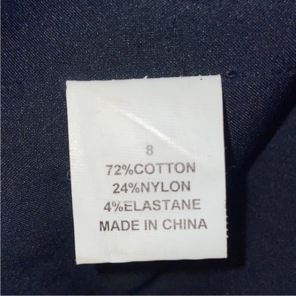 WORTH Women’s Navy Blue / White Polkadot Sleeveless Sheath Dress Size 8 - Picture 6 of 6